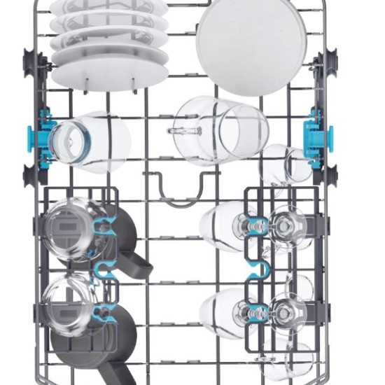 Haier XF1C3TB1FX mosogatógép, 11 teríték, Wifi, inverter motor, 3 kosár, automatikus ajtónyitás, 44.8x60.5x84.6 cm, inox