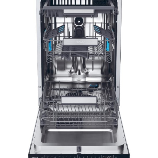 Haier XI1C1TB4LPCFB teljesen beépíthető mosogatógép, Wifi, 3 kosár, automatikus ajtónyitás, inverter motor, 11 teríték, 44.8x55.9x81.6 cm