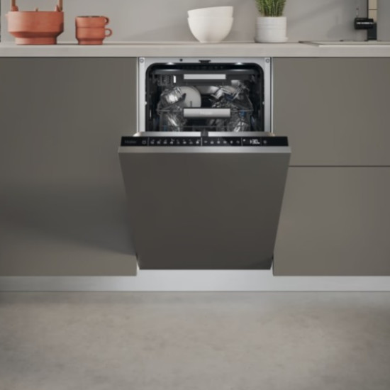 Haier XI1C1TB4LPCFB teljesen beépíthető mosogatógép, Wifi, 3 kosár, automatikus ajtónyitás, inverter motor, 11 teríték, 44.8x55.9x81.6 cm