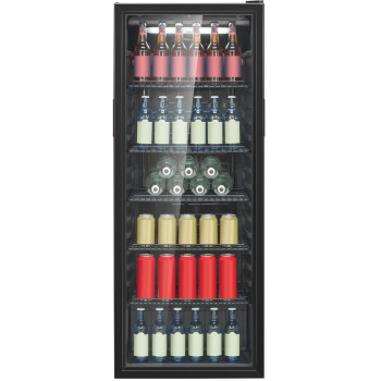 Bomann KSG 7292 üvegajtós italhűtő, 236L, 55x55x143 cm, fekete szín 