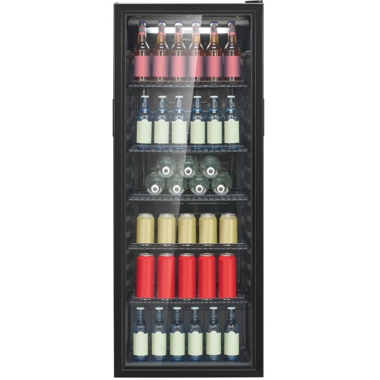 Bomann KSG 7292 üvegajtós italhűtő, 236L, 55x55x143 cm, fekete szín 