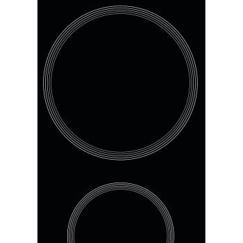 Whirlpool AKT 360/IX beépíthető dominó üvegkerámia  főzőlap, 28x51x5.2 cm, fekete szín 