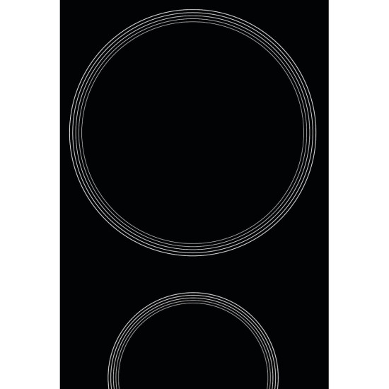 Whirlpool AKT 360/IX beépíthető dominó üvegkerámia  főzőlap, 28x51x5.2 cm, fekete szín 