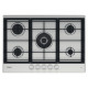 Whirlpool GMWL 728/IXL beépíthető gáz főzőlap, 73x51x4.1 cm, 5 gázégő, wok égőfej, inox ixelium szín