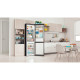 Indesit INFC9 TO32X Total No Frost alulfagyasztós kombinált hűtőszekrény, 263/104L, 59.6x67.8x202.7 cm, inox szín 