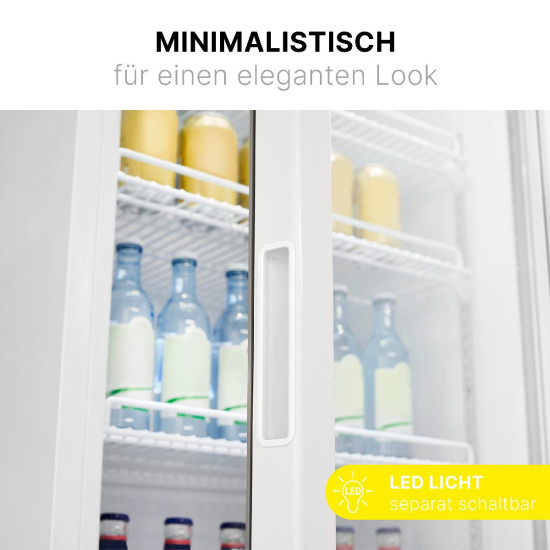 Bomann KSG 7351 üvegajtós italhűtő, 356L, 59.5x57x194.5 cm