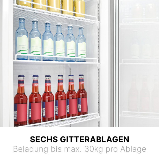 Bomann KSG 7351 üvegajtós italhűtő, 356L, 59.5x57x194.5 cm