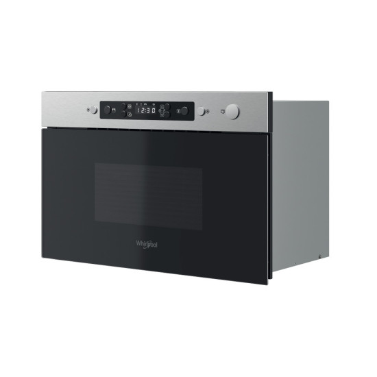 Whirlpool MBNA910X beépíthető mikrohullámú sütő, 750W, 22L, 59.5x32x38.2 cm, inox szín 