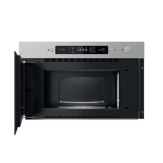 Whirlpool MBNA910X beépíthető mikrohullámú sütő, 750W, 22L, 59.5x32x38.2 cm, inox szín 