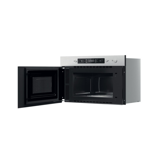 Whirlpool MBNA910X beépíthető mikrohullámú sütő, 750W, 22L, 59.5x32x38.2 cm, inox szín 