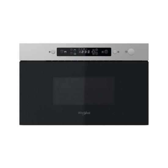 Whirlpool MBNA920X beépíthető mikrohullámú sütő, 750W, 22L, 59.5x32x38.2cm inox szín