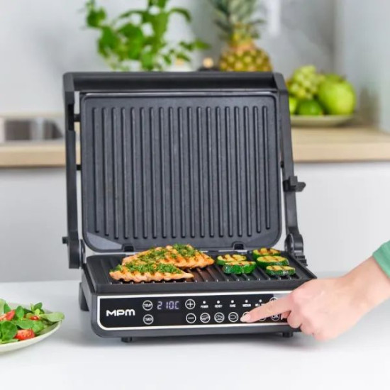 MPM MPM-MGR-14 kontakt grill, 2000W, fekete 