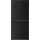 MPM MPM-404-SBF-14/D Total No Frost side by side hűtőszekrény francia ajtós kialakítással, inverter kompresszor, 237/125L, 79x62x180 cm, fekete szín 