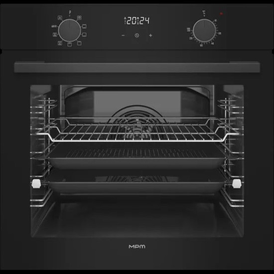 MPM MPM-63-BO-30 beépíthető sütő, 76L, 59.5x56.5x59.5 cm, fekete szín