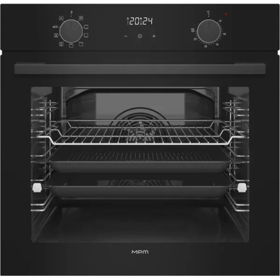 MPM MPM-63-BO-30 beépíthető sütő, 76L, 59.5x56.5x59.5 cm, fekete szín