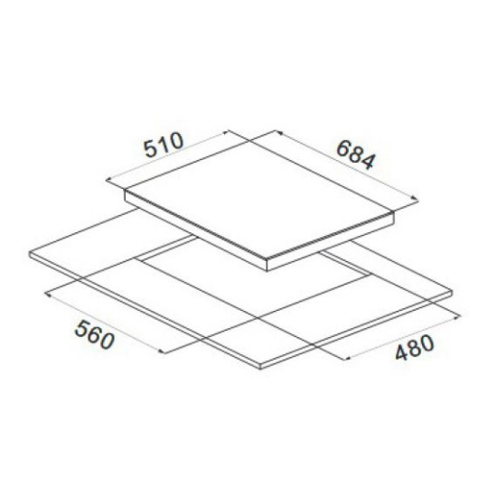 MPM MPM-70-GMH-21 fekete 5 gázégős 70cm széles beépíthető gáz főzőlap WOK égővel