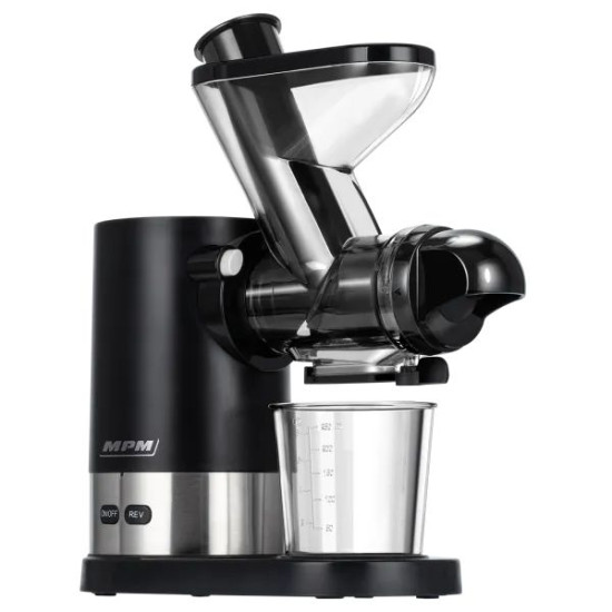 MPM-MSO-17 lassú gyümölcsprés, 450W, fekete/inox szín 
