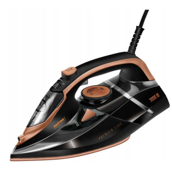 MPM MPM-MZE-24/C gőzölős vasaló, 3000W, fekete/barna szín, kerámia vasalótalp