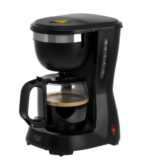 Adler AD4381 filteres tea-kávéfőző, 0.6L, 600W, fekete szín 