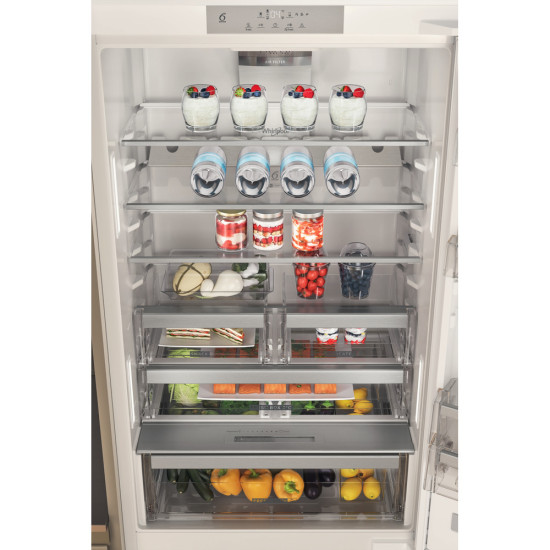 Whirlpool SP40 812 EU 2 beépíthető alulfagyasztós kombinált hűtőszekrény, Zen Inverter Kompresszor, 299/101L, 69x54.5x193.5 cm