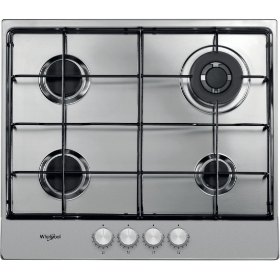 Whirlpool TGML 651 IX beépíthető gáz főzőlap, 58x51x5.6 cm, wok égőfej, inox szín 