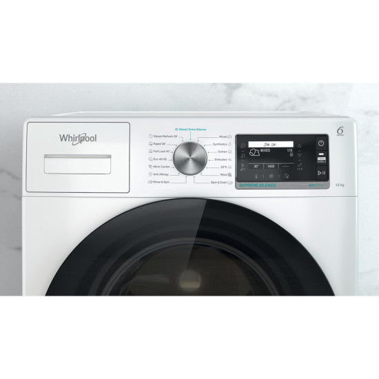 Whirlpool W6 W045WB EE elöltöltős mosógép, 10 kg, gőz, 59.5x64.3x84.5 cm 