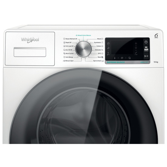 Whirlpool W6 W045WB EE elöltöltős mosógép, 10 kg, gőz, 59.5x64.3x84.5 cm 