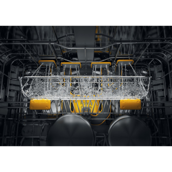 Whirlpool W7I HT58 T teljesen beépíthető mosogatógép, 3 kosár, automatikus ajtónyitás, 15 teríték, 59.8x55.5x82 cm