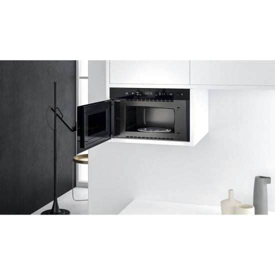 Whirlpool W9 MN840 IXL beépíthető mikrohullámú sütő, 750W, 22L, 59.5x32x38.2 cm, inox szín