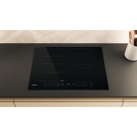 Whirlpool WF S4665 CPBF beépíthető indukciós kerámialap, 65x51x5.4 cm, fekete szín 