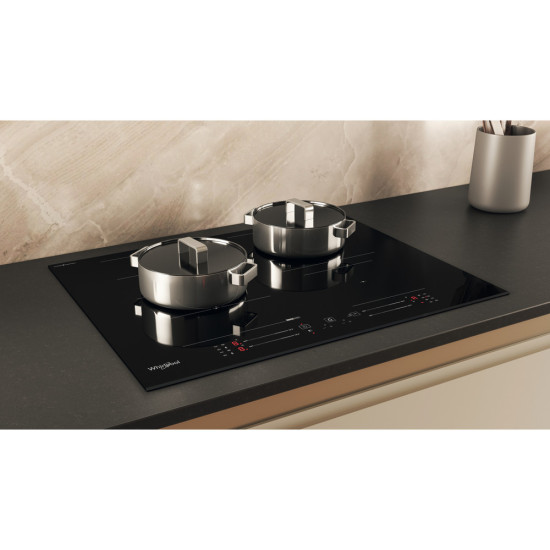 Whirlpool WF S4665 CPBF beépíthető indukciós kerámialap, 65x51x5.4 cm, fekete szín 