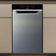 Whirlpool WH6UB10BS7A0X pult alá építhető kezelőpaneles mosogatógép, 10 teríték, 3 kosár, automatikus ajtónyitás, 44.8x59x82 cm, inox szín 