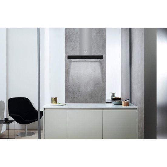 Whirlpool WHBS 62F LT K/1 sziget elszívó, 59.8x45.5x114 cm, fekete szín 