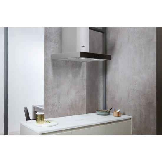 Whirlpool WHBS 62F LT K/1 sziget elszívó, 59.8x45.5x114 cm, fekete szín 