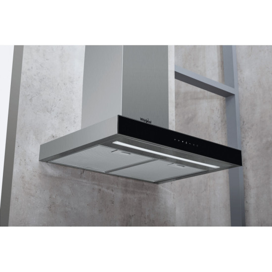 Whirlpool WHBS 62F LT K/1 sziget elszívó, 59.8x45.5x114 cm, fekete szín 