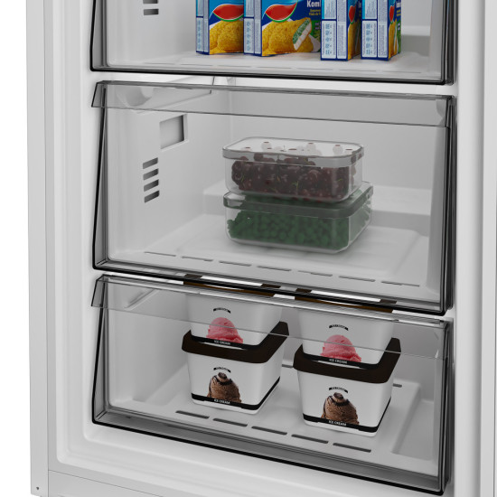 Whirlpool WHMFF 6312 XP4 fagyasztószekrény, 286L, 59.7x70.9x186.5 cm, ezüst szín 