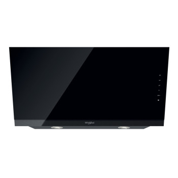 Whirlpool WHVS 93F LT BSS/1 beépíthető falra szerelhető döntött kürtös konyhai elszívó, 89.5x36.5x147.5 cm, fekete szín 