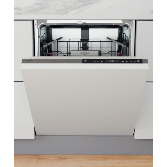 Whirlpool WIP 4T133 PE S teljesen beépíthető mosogatógép, 14 teríték, automatikus ajtónyitás, 59.8x55.5x82 cm