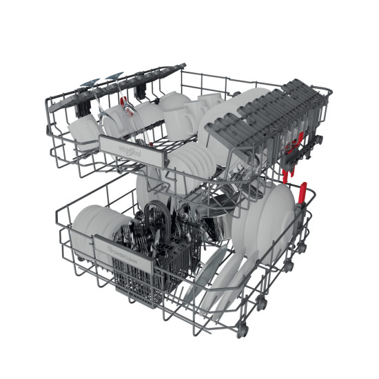 Whirlpool WIP 4T133 PE S teljesen beépíthető mosogatógép, 14 teríték, automatikus ajtónyitás, 59.8x55.5x82 cm