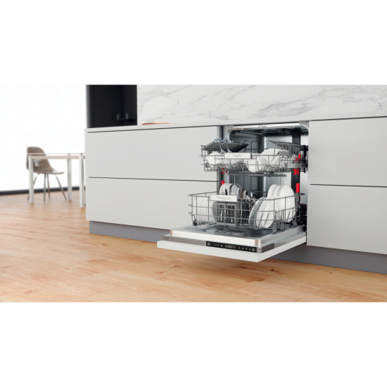 Whirlpool WIP 4T133 PE S teljesen beépíthető mosogatógép, 14 teríték, automatikus ajtónyitás, 59.8x55.5x82 cm