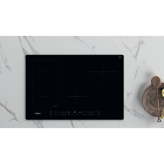 Whirlpool WL S3777 NE beépíthető indukciós kerámialap, 77x51x5.4 cm, fekete szín 