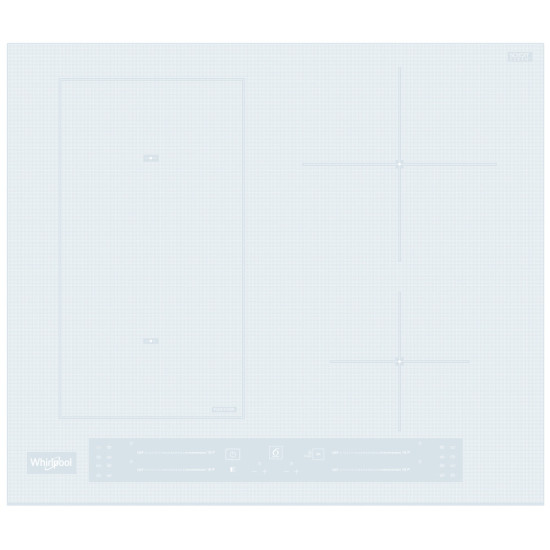 Whirlpool WL S5360 BF/W beépíthető indukciós kerámialap, 59x51x5.4 cm, fehér szín 