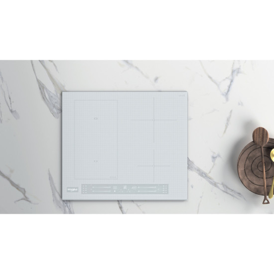 Whirlpool WL S5360 BF/W beépíthető indukciós kerámialap, 59x51x5.4 cm, fehér szín 