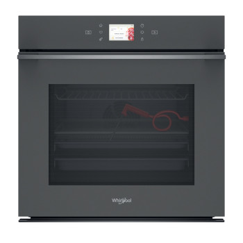 Whirlpool WOI118FPT2SSMA beépíthető sütő, 73L, 59.5x56.4x59.7 cm, 6. Érzék technológia előre beállított receptek, pirolitikus és hidrolitikus tisztítás, csillagpor szürke matt szín 