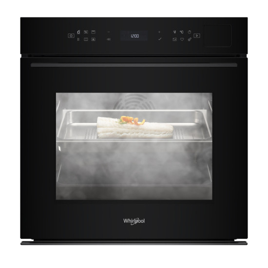 Whirlpool WOI7P8FHT1SBA beépíthető sütő, 73L, 6. Érzék technológia előre beállított receptek, 59.5x56.4x59.7 cm, fekete szín 