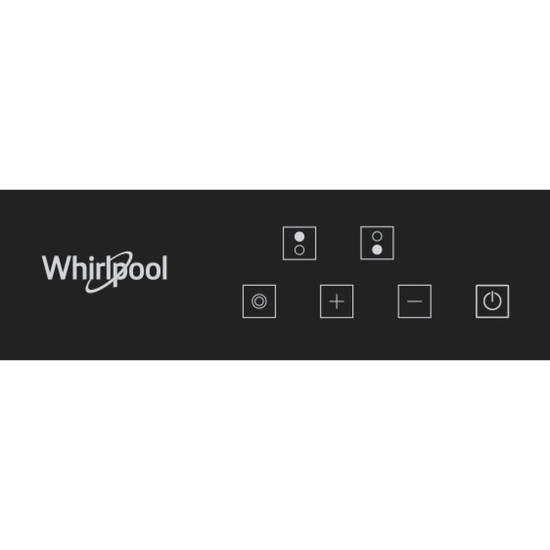 Whirlpool WRD 6030 B beépíthető dominó 2 főzőzónás kerámialap, 30x52x4.7 cm, fekete szín
