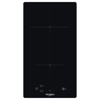 Whirlpool WS Q0530 NE beépíthető indukciós dominó 2 főzőzónás kerámialap, 28.4x51x5.4 cm, fekete szín 