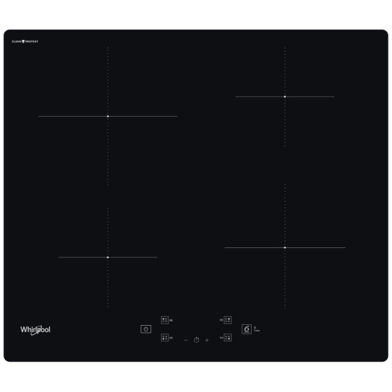 Whirlpool WS Q3560 CPNE beépíthető indukciós kerámialap, 59x51x5.4 cm, fekete szín