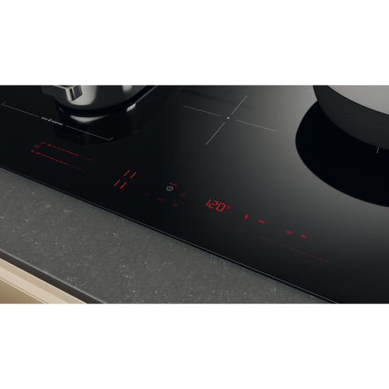 Whirlpool WTX8015DCF beépíthető indukciós kerámialap, 80x51x5.4 cm, fekete szín 