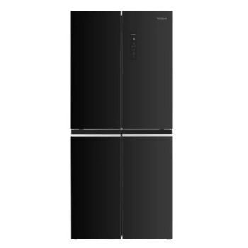 Tesla RM4700FHBE Total No Frost side by side hűtőszekrény, Dupla Inverter Kompresszor, 273/175L, 79.5x73.5x180 cm, fekete üveg 